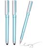 PATIKIL Penna Gel 0.5mm, 3Pezzi Stylu-Pen 2 In 1 Penna A Sfera Nero Inchiostro Medio Scrittura Fluida Asciugatura Rapida Per Touchscreen Articoli Ufficio Appunti Riunione, Blu