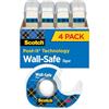 Scotch Nastro di marca Wall-Safe standard, larghezza 3/4 x 650 pollici, 4 rotoli (183-DM2)