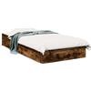 vidaXL Struttura letto con cassetti in rovere fumé 90x200cm Materiale a base di legno