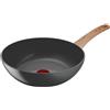 Tefal Renew C42519, rotonda, padella wok / per saltati in padella, grigia, rivestimento in Vetroceramica, alluminio, indicatore di calore