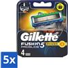 Gillette Fusion 5 ProGlide, rasoio elettrico - Precisione e comfort - 4 lame di ricambio - Confezione - 5 pezzi