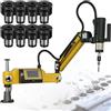 Generic Tappatrice da banco con set di pinze M3-M16, motore da 600 W, interfaccia touch, modalità batch, braccio girevole per metallo, plastica, legno
