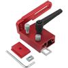 Serenophile Fermaglio per binario a T, in lega di alluminio, per lavorazione del legno, connettore di precisione per fresatrice, accessorio standard (rosso)