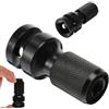 Lagomloot Adattatore per bussola da 1/2 a 1/4, resistente, con codolo esagonale, riduttore per avvitatore a percussione, manutenzione meccanica, kit da garage, nero, 23 x 50 mm