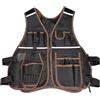 ARMYJY Gilet multifunzione per elettricisti e falegnami, in tessuto Oxford 600D, con tasche multiple, cinghie regolabili e strisce riflettenti per attività di riparazione, verde (marrone)