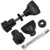 HomeVortex Confezione da 2 basi in legno per fresatrice elettrica con vite a ingranaggi in metallo e plastica, colore nero, dimensioni 7,5 cm