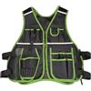 ARMYJY Gilet multifunzione per elettricisti e falegnami, in tessuto Oxford 600D, con tasche multiple, cinghie regolabili e strisce riflettenti per attività di riparazione, verde