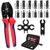 TRAMILY Kit di crimpatura solare per cavo per cavo fotovoltaico 2,5/4,0/6,0 mm², 6 connettori maschio femmina, 1 paio di connettori solari per montaggio strumento chiave