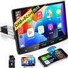 URVOLAX Android 13 Autoradio 1 Din con Schermo, CarPlay Wireless Android Auto 10.1 Pollici Radio Bluetooth Car Play Touchscreen Stereo Monitor Navigatore DAB+ 8 Core 32G Wifi 4G GPS Retrocamera
