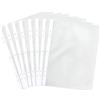 1Above Buste trasparenti in plastica con fori ad anelli, formato A5, 45 micron, ideali per conservare certificati, programmi, francobolli e ricevute (1) (la copertina può variare)