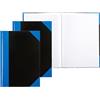 Idena 90574 - Taccuino A4, 3 pezzi, quaderno a righe con 96 fogli, 70 g/m², copertina rigida blu-nera