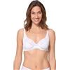 Playtex Reggiseno Femminile con Ferretto Flowery Lace Recycled Donna x1, Bianco, 40/6C