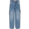KIDS ONLY ONLY Kogharmony Wide Cargo Carrot Pim Noos, Corpo Manica Lunga Bambine e Ragazze, Blu Jeans Chiaro, 128