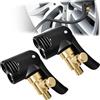 YUEMING 2 Pezzi Connettore Valvola Pneumatica Universale 7.8mm, 2 in 1 Connettore Valvola Gonfiaggio Pneumatici, Valvola del Pneumatico Connettore per Gonfiatore Pompa, Auto, Bicicletta, Moto