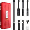 GETLITOOL Set 6pz Chiavi Candele 10/15/28cm con Adattatore 1/2 a 3/8 e Spessimetro, 6X Bussole Lunghe per Candelette Auto con Valigetta, Attacco 14/16/21 mm, Chiave Magnetica Girevole 360° in CVR
