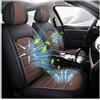 FUNEAER Set Coprisedili Auto Universali per Volkswage Tiguan Allspace (2018-2021),Coprisedile Seduta Anteriori e Posteriori Pelle Copri per Auto con Airbag-Marrone
