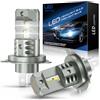 JOSHF Lampadine Led H4 Lampadina del Faro Auto e Moto,CSP 16000LM 600% Luminoso 6500K Bianco,Sostituzione Lampada Alogene, 1:1 Mini Led HB2/9003 Hi/Lo Beam, (2 Lampade)