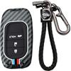 KUNIO Custodia per chiave auto, adatta per Honda Civic Type R HR-V CR-V HRV CRV Accord Pilot 2023 2024 2025 in fibra di carbonio metallo portachiavi 2 3 4 5 tasti