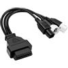 Hoembpn Cavo diagnostico OBD2 a 3, 4, 6 pin, per moto, sistema di motore OBD II, strumento diagnostico, lettore di codici di errore a 16 pin, compatibile solo con moto