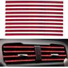 hifrom Striscia Decorativa per Presa d'Aria per Auto, 10 Pezzi Strisce Decorazione Interni Auto, Universali Modanatura Interna Auto Strisce (Rosso Brillante)