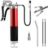 LWMTT Ingrassatore Manuale 8000PSI Ingrassatore Professionale con Tubo Flessibile Tubo Metallico e G Grasso Pistola Accoppiatore Pistole per Grasso Adatto Cartucce da 400g - Rosso