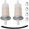 Strongthium Filtro Benzina 8mm per Carburatore Kit Tubo Carburante con Clip | Adatto per Yamaha Virago 535 750 1100 DragStar 650 1100 Kawasaki Mule 600 610 3010 4010 Moto ATV UTV Tosaerba FD620D