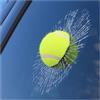 Adunsiaoto Adesivo 3D Tennis Per Autos, Adesivi In Vetro Rotto Per Auto Divertenti 3D, Baseball Auto Adesivo 3D, Accessori Decorativi Universali Per Automobile, Furgone, Veicolo (Verde)