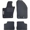 Auto Accessori Lupex | Set 4 Pezzi Tappetini Auto | Tappeti Sagomati in Moquette con Ricamo Lato Guida | Fondo Antiscivolo | Anteriori e Posteriori (Compatibili 500X con 4 clip)