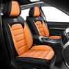 Generic Coprisedili Auto Universale Per MG ZS Hybrid+ Luxury 2024 2025 2026, Copri Sedile Auto Pelle PU，Impermeabile，Traspirante, Regalo di Compleanno(Black orange)