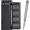 Litoott Set di cacciaviti di precisione 24 in 1, magnetici, professionali, tutto in uno, con custodia, per telefono, occhiali, elettronica, computer, orologio, console di gioco