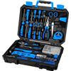 DEKO Cassetta Attrezzi Completa 138 Pezzi - Kit Attrezzi da Lavoro con Cacciaviti, Cricchetto, Pinze, Chiavi per Riparazioni Casa, Fai da Te, Ufficio, Blu