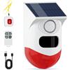 CISSIYOG Allarme solare con sensore di movimento per esterni, 120 dB, sirena di sicurezza esterna con luce lampeggiante, 3 modalità di movimento, impermeabile IP65, per giardino, cortile, fattoria, casa (1