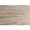 Elabrick, formato lungo, Pisa, Mattone flessibile, Listelli in quarzo, 40x370 mm, confezione 1,5 metri quadri, mattonelle sottili decorazione parete, facile da applicare, per esterno, cappotto