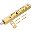 QUARKZMAN Bulloni A Scomparsa Per Porte 5.91 X 0.79 Inch Serratura A Leva Ribaltabile Per Porte Doppie Porte Francesi Legno Composito Finitura Acciaio Inox Porta Oro Confezione Da 1