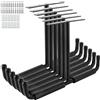 GBACHOOSE Set di 6 ganci per garage per carichi pesanti, in metallo, da soffitto, da parete, per bicicletta, legno, scala, canne da pesca e attrezzature sportive come sci, surf