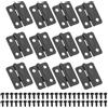 PATIKIL Cerniere a Scatto Piccole 3/4 Pollici, 12pz Mini Cerniera per Scatole Gioielli con Viti per Scatole Gioielli in Legno Armadietto Cassetti Porte Cancelletto, Nero