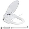 Teal Home Sedile WC con filtro, sedile WC intelligente con ugello autopulente, sedile bidet con luce notturna, asciugatura all'aria calda, sedile WC con abbassamento automatico