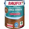 BAUFIX Vernice trasparente Baufix a lunga durata per legni interni e esterni Resistente intemperie e raggi UV, colore noce. 5 litri = circa 50 m², nuovo