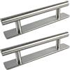 Alyxen 2 Pezzi Maniglia Autoadesiva per Porta Scorrevole, Maniglione Porta Esterna in Lega di Alluminio per Porte e Finestre, Cassetti, Armadi, Argento,150 x 25 mm (Argento*2)