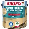 BAUFIX Express - Vernice coprente opaca, 2,5 litri, resistente alle intemperie, colore legno, resistente, adatto per legno, intonaco, muratura, mobili, recinzioni