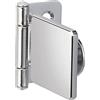 Sugatsune LAMP - Cerniera per porta in vetro rettangolare, per porte in vetro/acrilico, in acciaio cromato