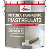 ARCANE INDUSTRIES Vernice per piastrelle pavimento, a base di resina epossidica - Arcapoxy Pavimento Piastrellato - 1 kg (fino a 5 m² in 2 strati) Grigio Argento - RAL 7001
