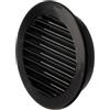 LIRAST Ø 100mm Nera Rotonda Griglia di Ventilazione in Plastica - Griglie D'Aerazione