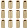 PATIKIL Distanziatori in Ottone M4, 12pz Distanziatori Metallici in Ottone 4mm ID x 6mm OD x 12mm L Distanziatori a Vite Ottone per Viti 5/32 Pollice o M4