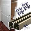Blazea Binario per Porta Scorrevole Kit di Ferramenta per Ante Scorrevoli Doppie per Armadietti, Sistema di Binari per Ante Scorrevoli in Alluminio(Champagne,160cm(63in))