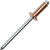 AERZETIX - 20 rivetti ciechi Ø4x12 mm testa piatta in rame/acciaio | fissaggio rapido per lamiera, profili e assemblaggi leggeri