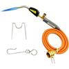 YWNYT Torcia a propano MAPP, testa torcia a gas MAPP con tubo da 1,5 m, accensione automatica e controllo della fiamma regolabile, torcia per saldatura, brasatura e saldatura con punta in ottone