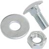 AERZETIX Set di 15 bulloni viti a testa tonda con quadro sottotesta M8x20mm / rondelle e dadi M8 / acciaio zincato/per fissaggio e assemblaggio