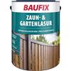 BAUFIX Vernice per recinzioni e giardini grigio grafite, con finitura setosa, 5 litri, vernice per recinzioni, vernice per recinzioni traspirante marrone, per recinzioni e legno all'aperto