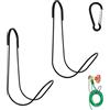 SLIAXINT Set da 2 Senza Fori Porta Gomma da Giardino, Porta Tubo da Giardino, Porta Canna Acqua Portatubo da Parete Montaggio a Parete e a Sospensione Ideale per Cortile Garage e Prato